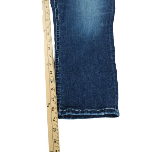 Buckle BKE Gabby Jeans Cropped Capri Size 31 High Rise Stretch Dark Wash Denim - Picture 9 of 12